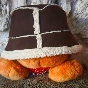 Eddie Bauer M/L brown with cream accents bucket hat.